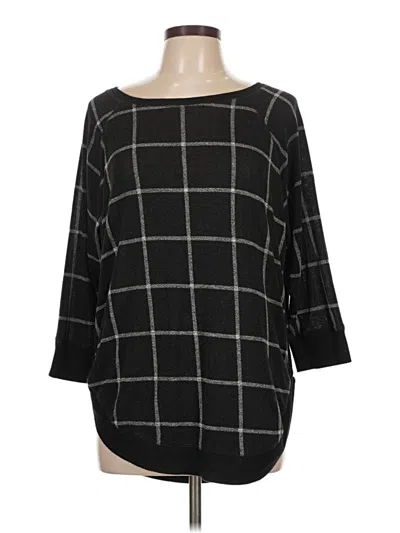 Pre-owned Maurices 3/4 Sleeve T-shirt In Black