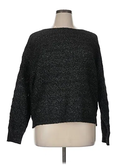 Pre-owned Maurices 3/4 Sleeve T-shirt In Black