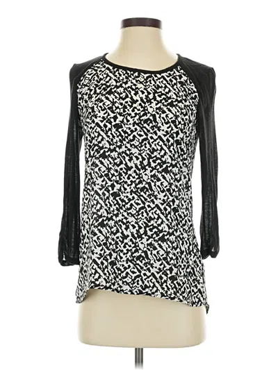 Pre-owned Maurices 3/4 Sleeve T-shirt In Black