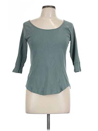 Pre-owned Maurices 3/4 Sleeve T-shirt In Blue