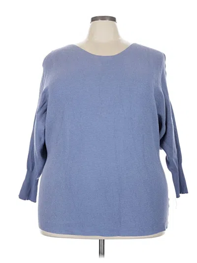 Pre-owned Maurices 3/4 Sleeve T-shirt In Blue