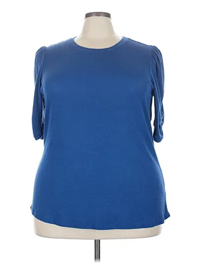 Pre-owned Maurices 3/4 Sleeve T-shirt In Blue