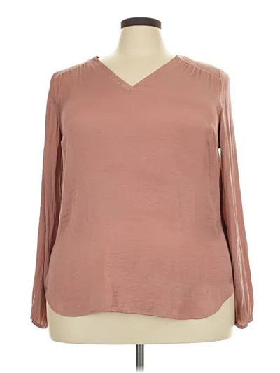 Pre-owned Maurices 3/4 Sleeve T-shirt In Brown