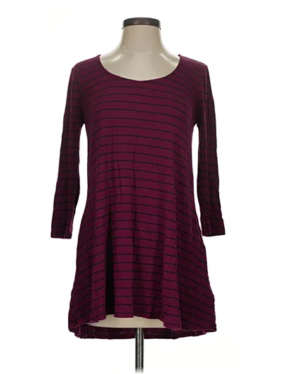 Pre-owned Maurices 3/4 Sleeve T-shirt In Burgundy