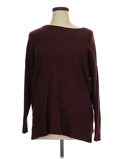 Pre-owned Maurices 3/4 Sleeve T-shirt In Burgundy