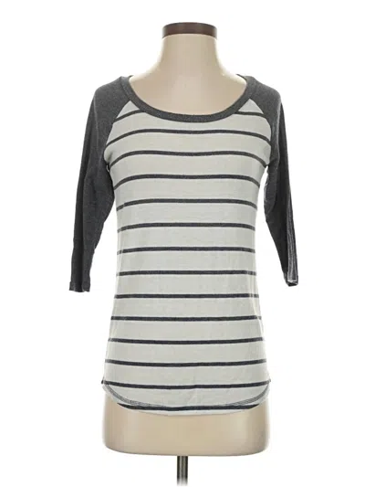 Pre-owned Maurices 3/4 Sleeve T-shirt In Gray