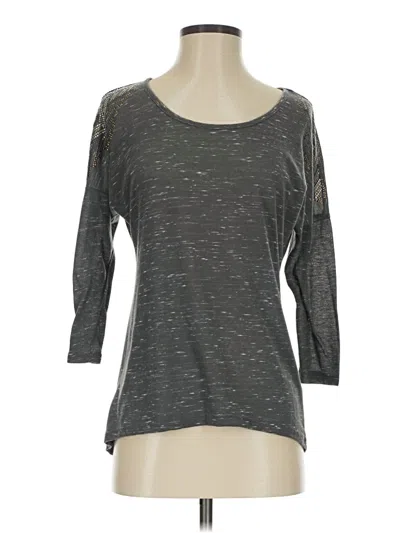 Pre-owned Maurices 3/4 Sleeve T-shirt In Gray