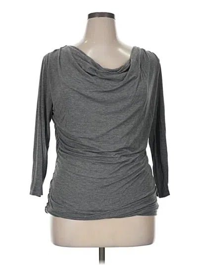 Pre-owned Maurices 3/4 Sleeve T-shirt In Gray