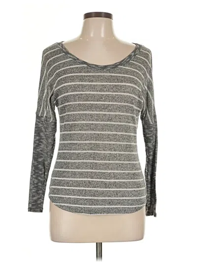 Pre-owned Maurices 3/4 Sleeve T-shirt In Gray