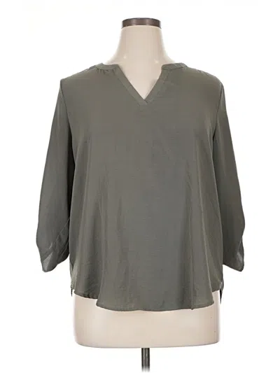 Pre-owned Maurices 3/4 Sleeve T-shirt In Gray