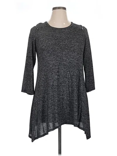 Pre-owned Maurices 3/4 Sleeve T-shirt In Gray