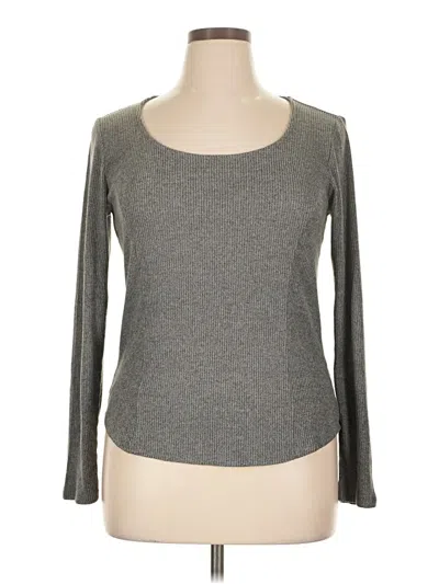 Pre-owned Maurices 3/4 Sleeve T-shirt In Gray