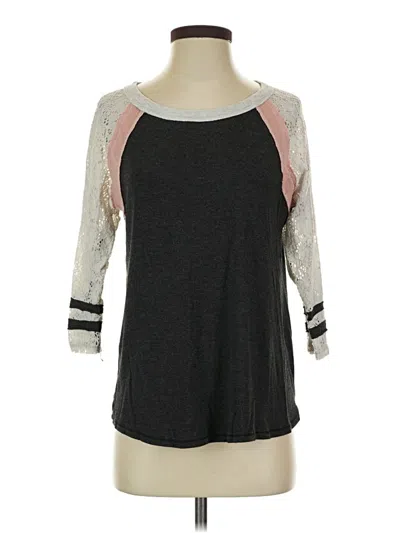 Pre-owned Maurices 3/4 Sleeve T-shirt In Gray