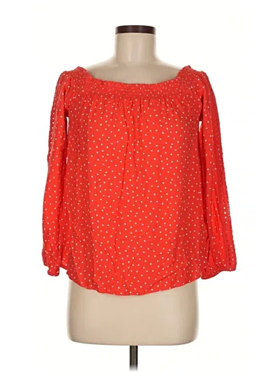 Pre-owned Maurices 3/4 Sleeve T-shirt In Red