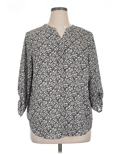 Pre-owned Maurices 3/4 Sleeve T-shirt In Silver