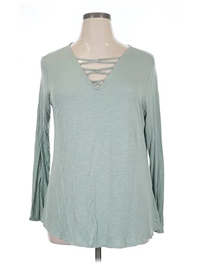 Pre-owned Maurices 3/4 Sleeve T-shirt In Teal