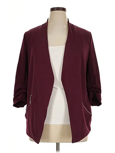Pre-owned Maurices Blazer Jacket In Burgundy