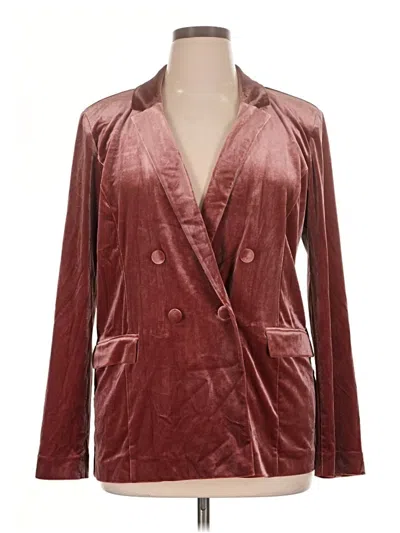Pre-owned Maurices Blazer Jacket In Burgundy