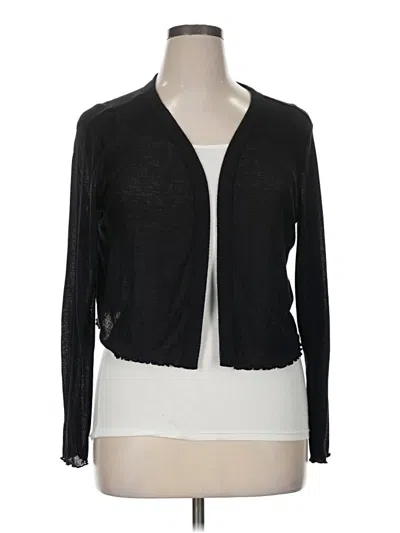 Pre-owned Maurices Cardigan Sweater In Black