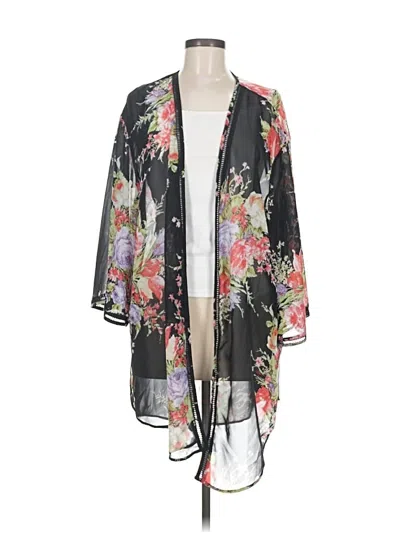 Pre-owned Maurices Cardigan Sweater In Black