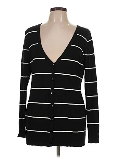 Pre-owned Maurices Cardigan Sweater In Black