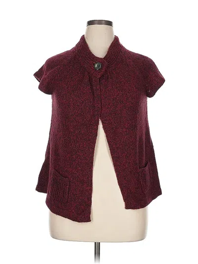Pre-owned Maurices Cardigan Sweater In Burgundy