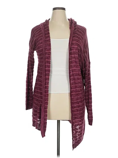 Pre-owned Maurices Cardigan Sweater In Burgundy
