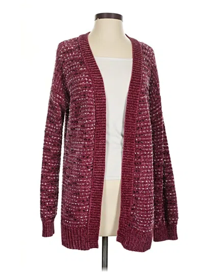 Pre-owned Maurices Cardigan Sweater In Burgundy