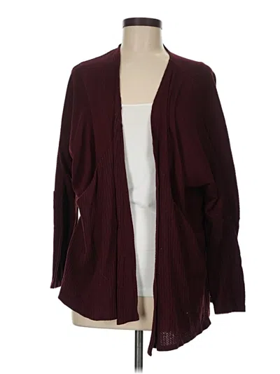 Pre-owned Maurices Cardigan Sweater In Burgundy