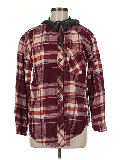 Pre-owned Maurices Cardigan Sweater In Burgundy