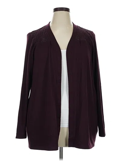 Pre-owned Maurices Cardigan Sweater In Burgundy