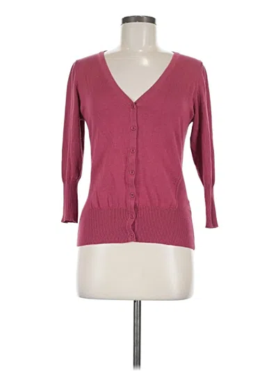 Pre-owned Maurices Cardigan Sweater In Burgundy