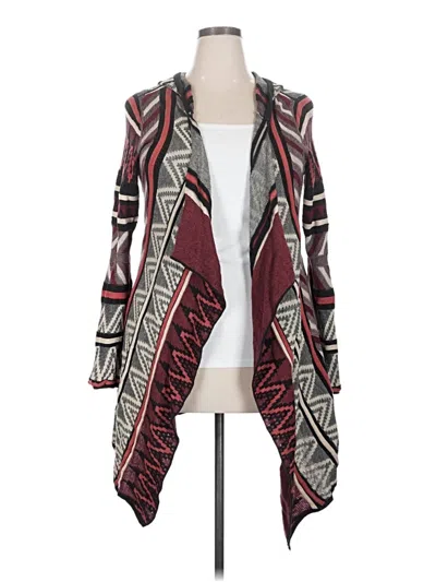 Pre-owned Maurices Cardigan Sweater In Burgundy