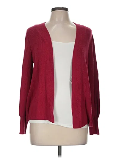 Pre-owned Maurices Cardigan Sweater In Burgundy
