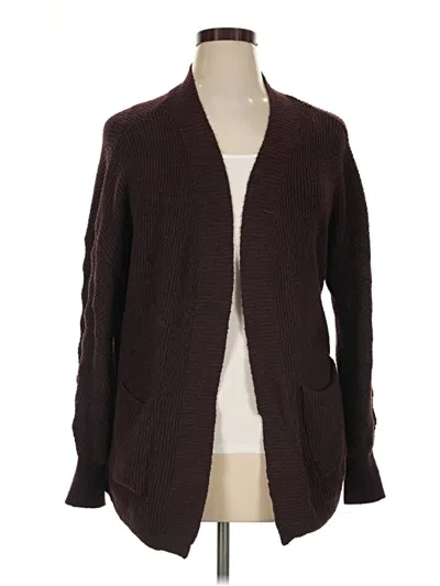 Pre-owned Maurices Cardigan Sweater In Burgundy