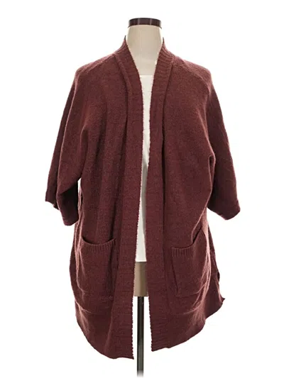 Pre-owned Maurices Cardigan Sweater In Burgundy