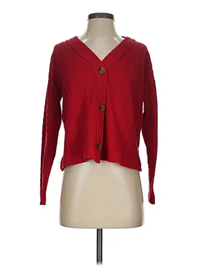 Pre-owned Maurices Cardigan Sweater In Red
