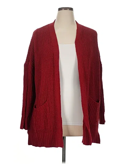 Pre-owned Maurices Cardigan Sweater In Red