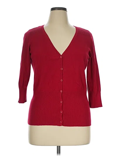 Pre-owned Maurices Cardigan Sweater In Red