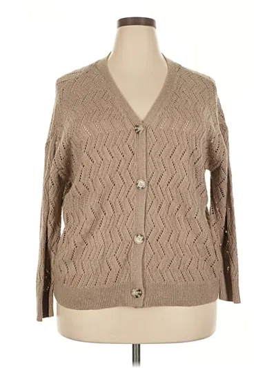 Pre-owned Maurices Cardigan Sweater In Tan