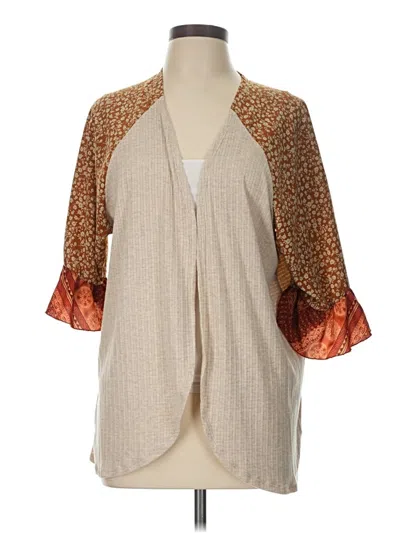 Pre-owned Maurices Cardigan Sweater In Tan