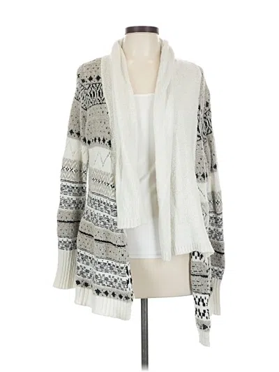 Pre-owned Maurices Cardigan Sweater In White