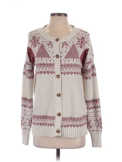 Pre-owned Maurices Cardigan Sweater In White