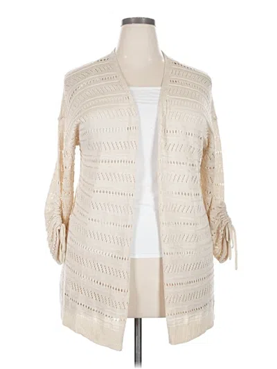 Pre-owned Maurices Cardigan Sweater In White