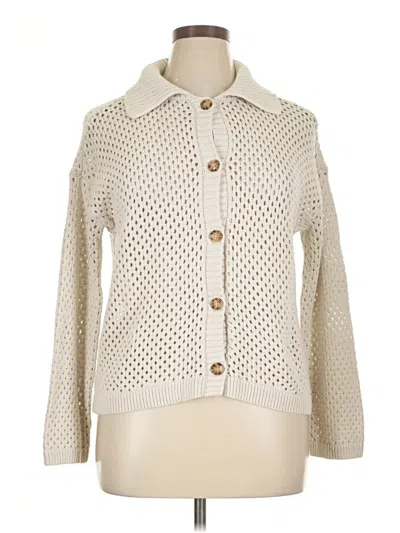 Pre-owned Maurices Cardigan Sweater In White