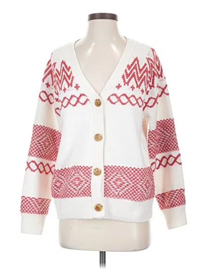 Pre-owned Maurices Cardigan Sweater In White
