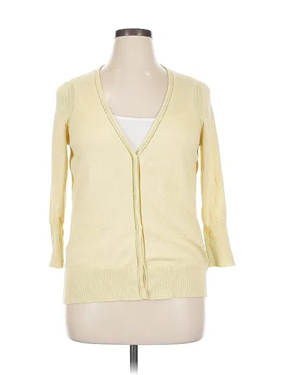 Pre-owned Maurices Cardigan Sweater In Yellow