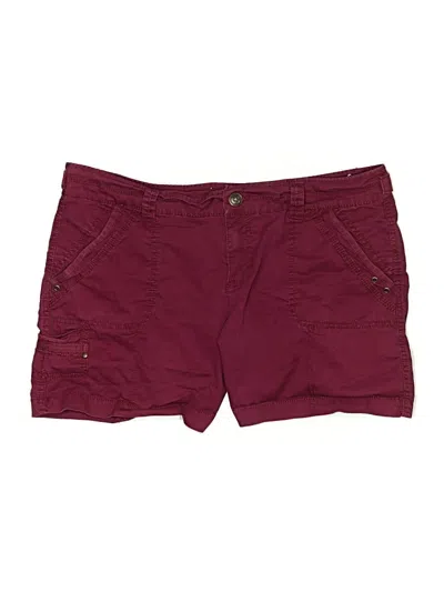 Pre-owned Maurices Cargo Shorts In Burgundy