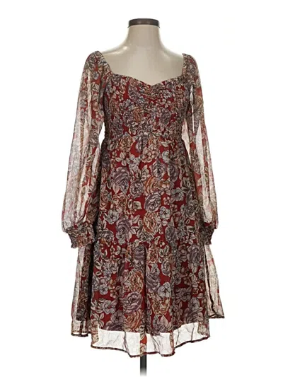 Pre-owned Maurices Casual Dress In Burgundy