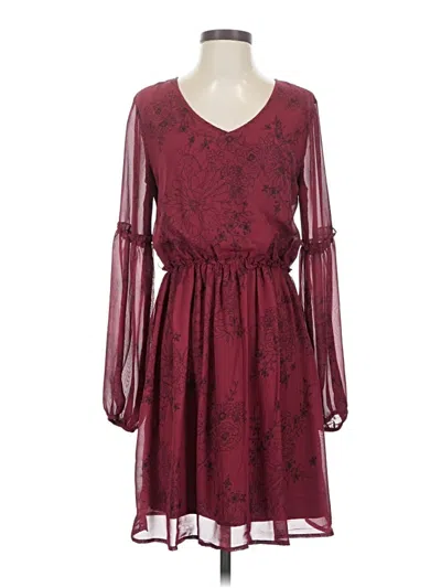 Pre-owned Maurices Casual Dress In Burgundy
